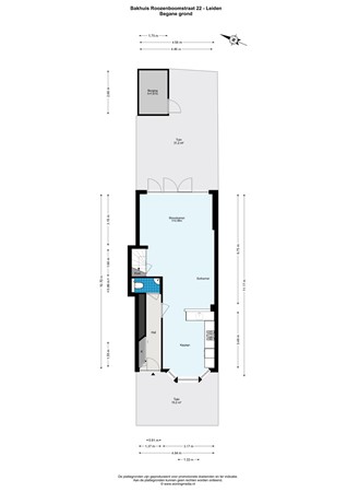 Floorplan - Bakhuis Roozenboomstraat 22, 2313 RD Leiden